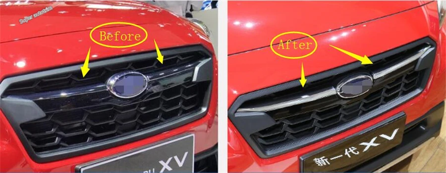 Накладки на переднюю решетку радиатора для Subaru XV Crosstrek 2017 2018 2019 2020 ABS|Хромирование|