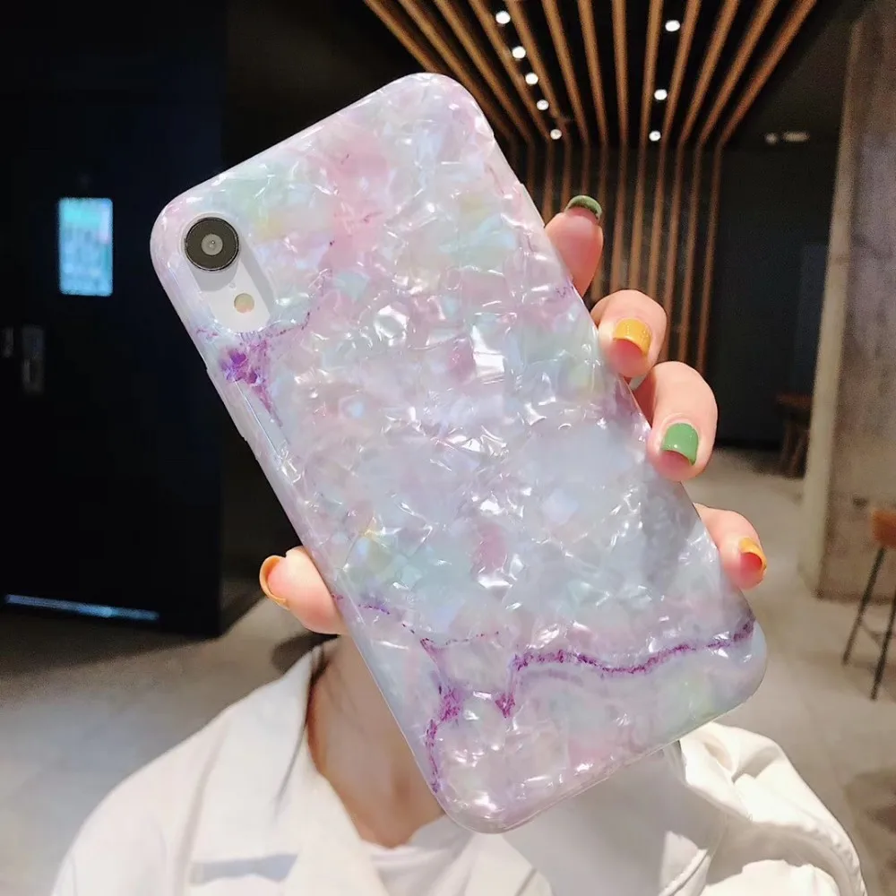Роскошный блестящий Мраморный чехол OnePlant для телефона IPhone 6 6s 7 8 Plus мягкие чехлы