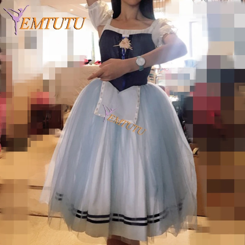 Coppelia профессиональная длинная балетная юбка платье Синий Жизель балетный сценический костюм Щелкунчик классическая балетная пачка юбка на заказ