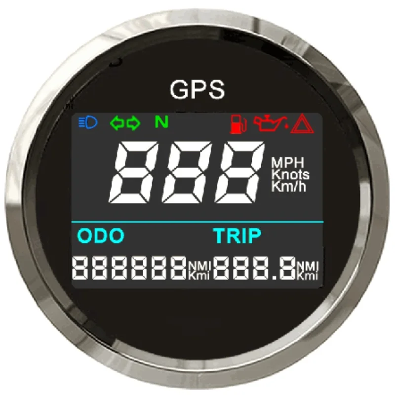 Цифровой GPS спидометр одометр настраиваемый для лодок яхт мотоциклов и