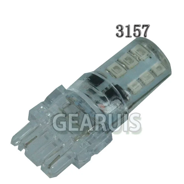 100 шт. стробоскопическая вспышка Blink T25 3157 T20 7443 12 SMD 2835 светодиодные силиконовые