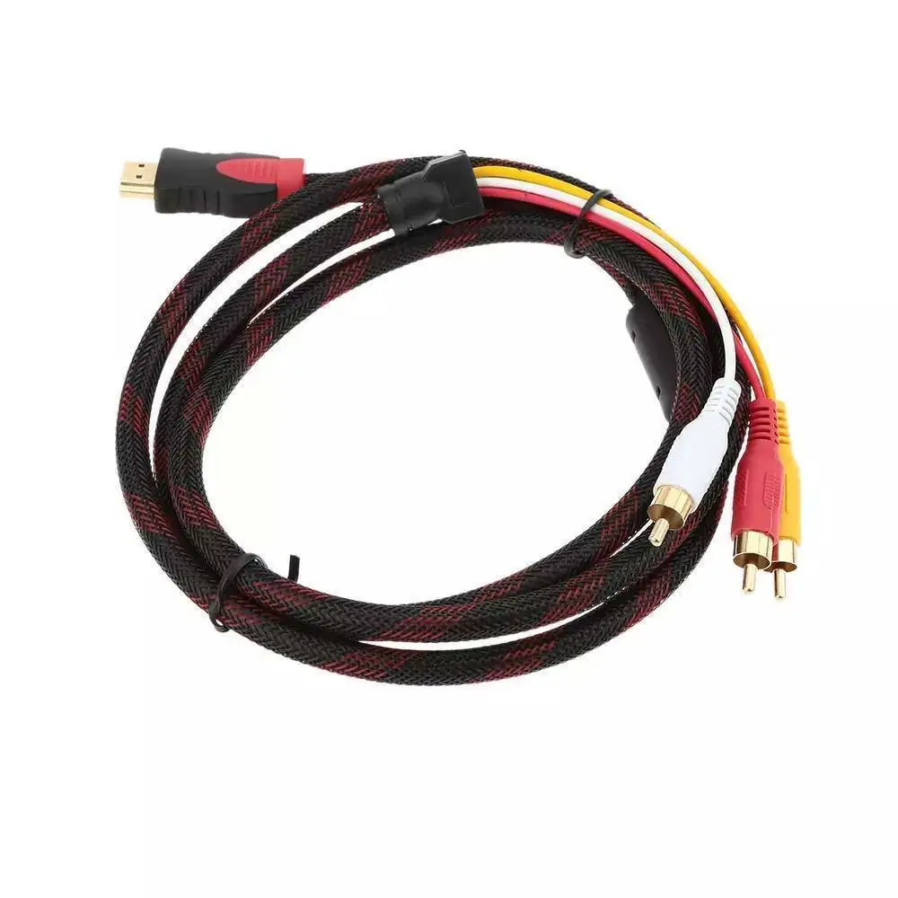5 футов 1 м Hdmi штекер к 3rca 3 RCA RGB видео Аудио Av кабель|av cable|hdmi male3 rca |