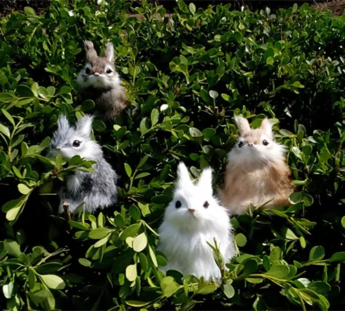 

simulation cute rabbit 8x7x12cm toy model polyethylene&furs rabbit model home decoration props ,model gift d209