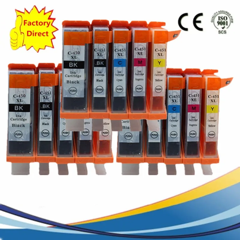 3SET 15PCS PGI-450 CLI-451 PGI 450 PGI450 Замена чернильных картриджей MG6340 MG7140 IP8740 MG-6340 MG-7140 IP-8740 MG 6340 7140 - Цвет: 3SET 15PCS