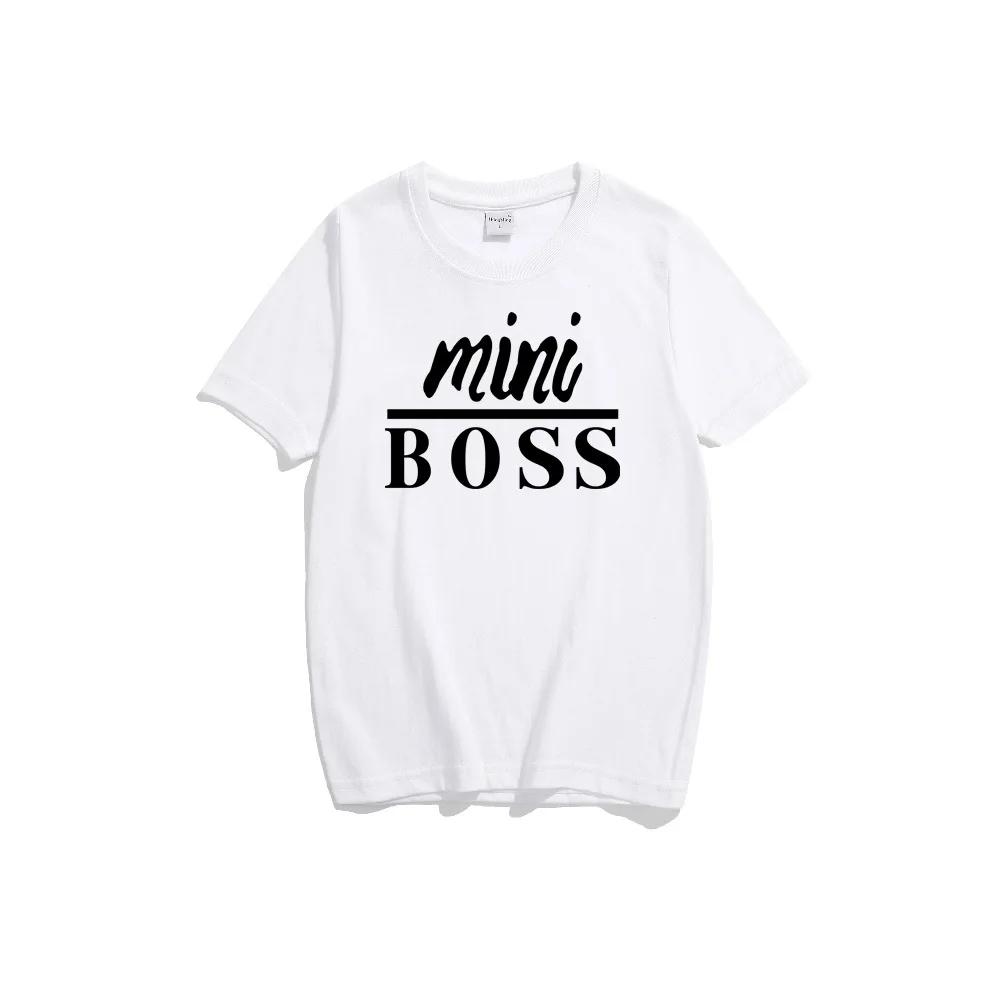Одинаковая одежда для семьи футболка с надписью boss мамы и дочки папы ребенка