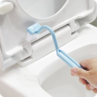 s shape toilet cleaning brush portable wc scrubber curved clean side bending handle corner brush bathroom cleaner tool