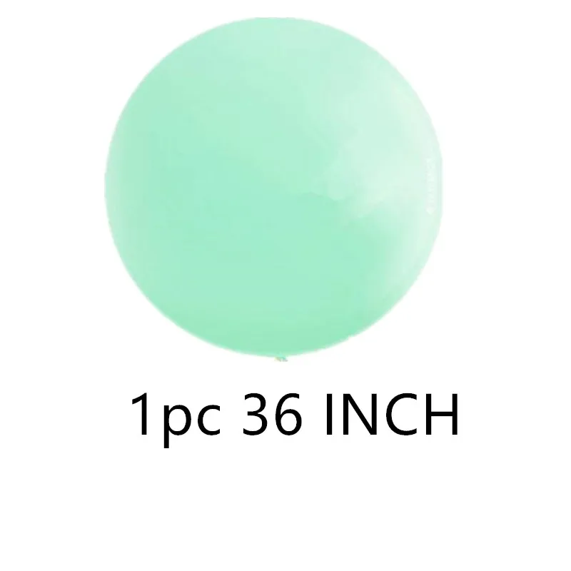 1pc 36 mint green 24/36 дюймов мята зеленая кожа круглые пастельные гелиевые шары с персиковым бежевым золотом с бахромой Гирлянда Свадьба День Рождения Детские Вечерние - Цвет: 1pc 36 mint green