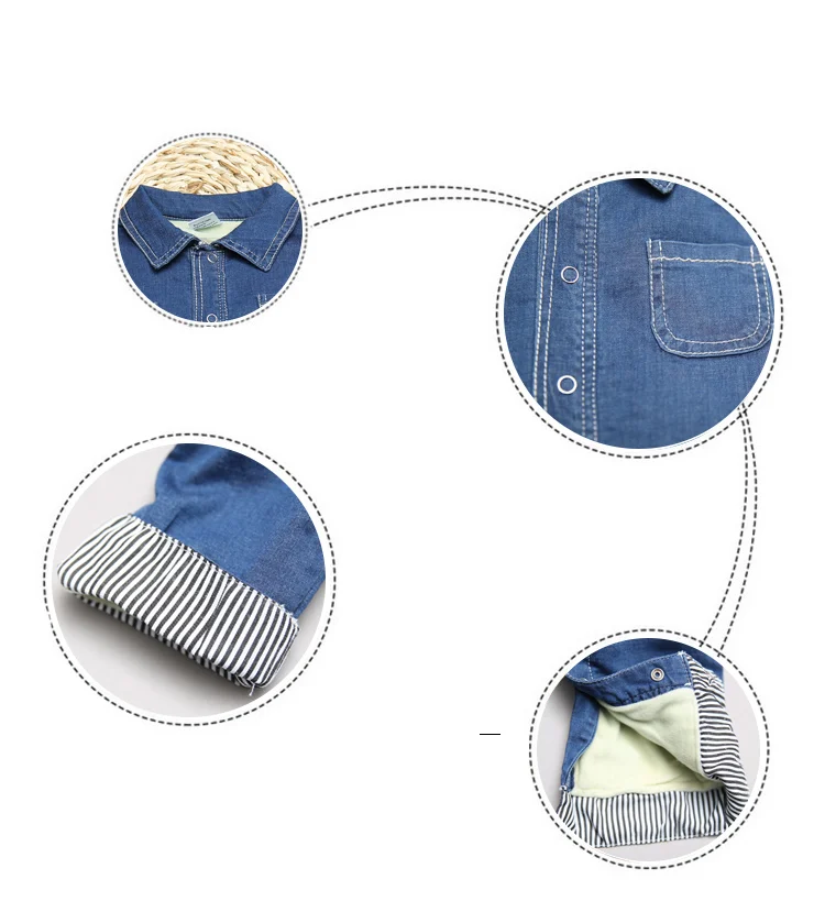 new fashion spring autumn baby winter rompers infant jean jumpsuit child thicken clothes children long sleeve solid clothing | Детская