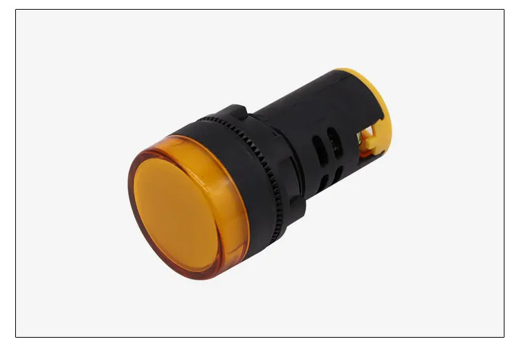 24V yellow 2 шт./лот Лидер продаж 12 В 24 в 110 В 220 В 380 в 22 мм отверстие расстояние светодиод для монтажа на панель индикатор питания пилот сигнальный светильник лампа - Цвет: 24V yellow