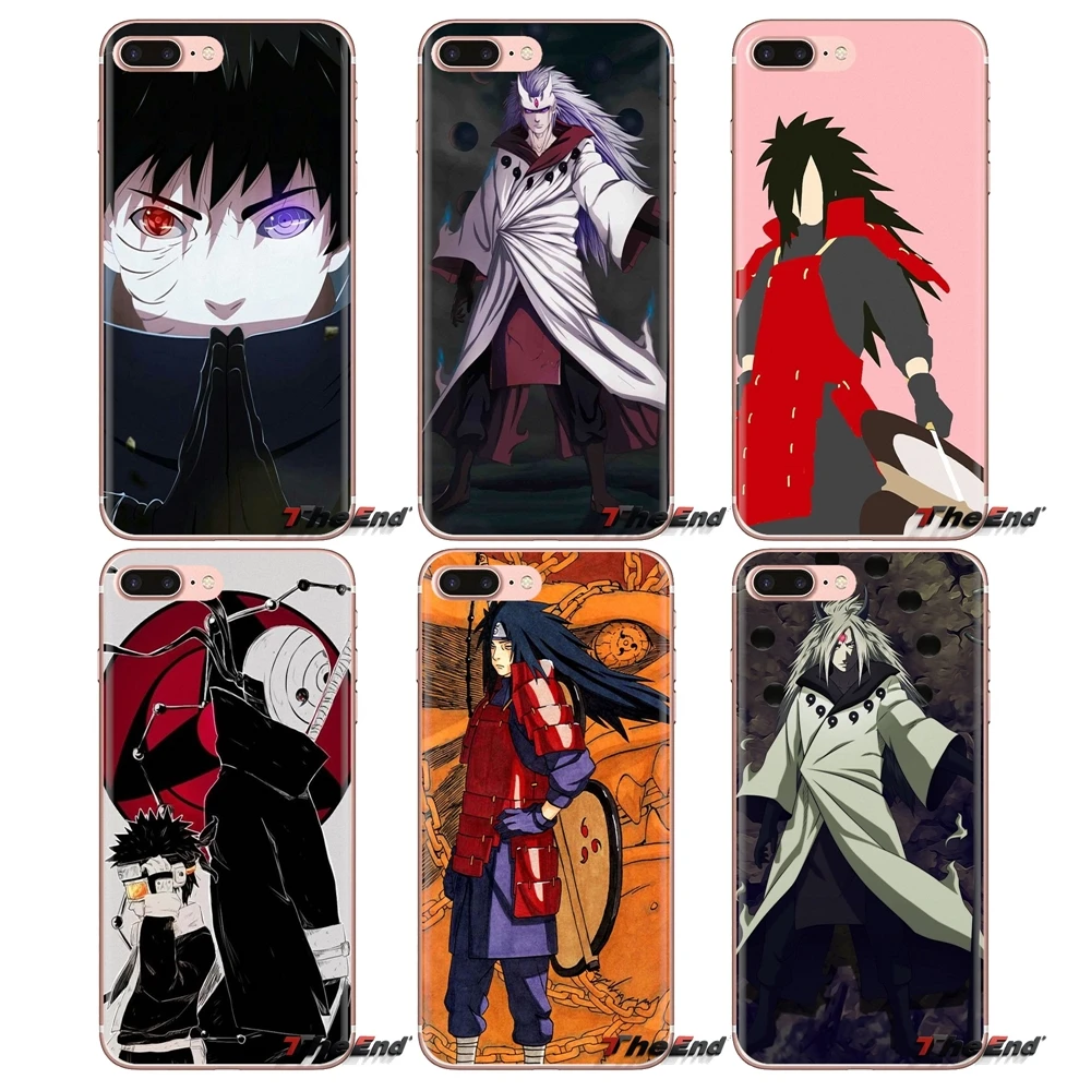 For LG Spirit Motorola Moto X4 E4 E5 G5 G5S G6 Z Z2 Z3 G2 G3 C Play Plus Mini Transparent TPU Housing naruto Uchiha Madara Obito |