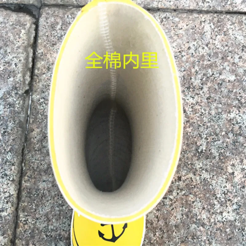 

Kids Rubber Rain Boots Navy Anchor Designer Cartoon Waterproof Skid-proof Infant Baby Boys Girls Children Slip-on Rainboots