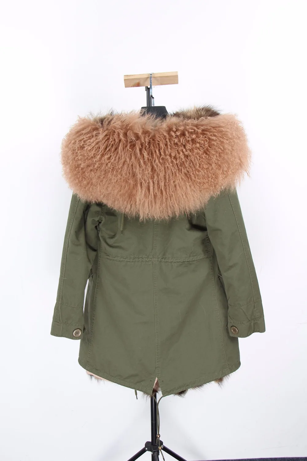 

2020 Long Parka Winter Jacket Women Real raccoon fur liner with Natural Mongolia Sheep Fur Thick Warm Parkas Hood Plus Size