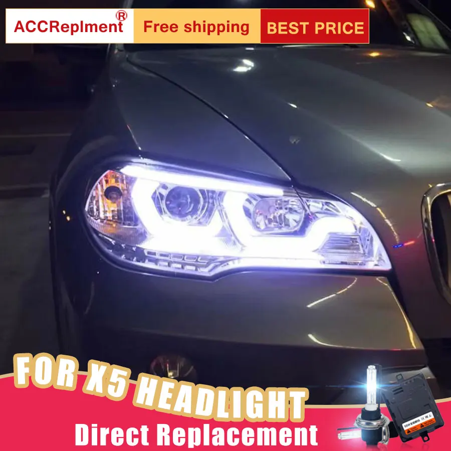 2 шт. светодиодный фары для BMW X5 E70 2007 2013 Автомобильные ангельские глазки комплект