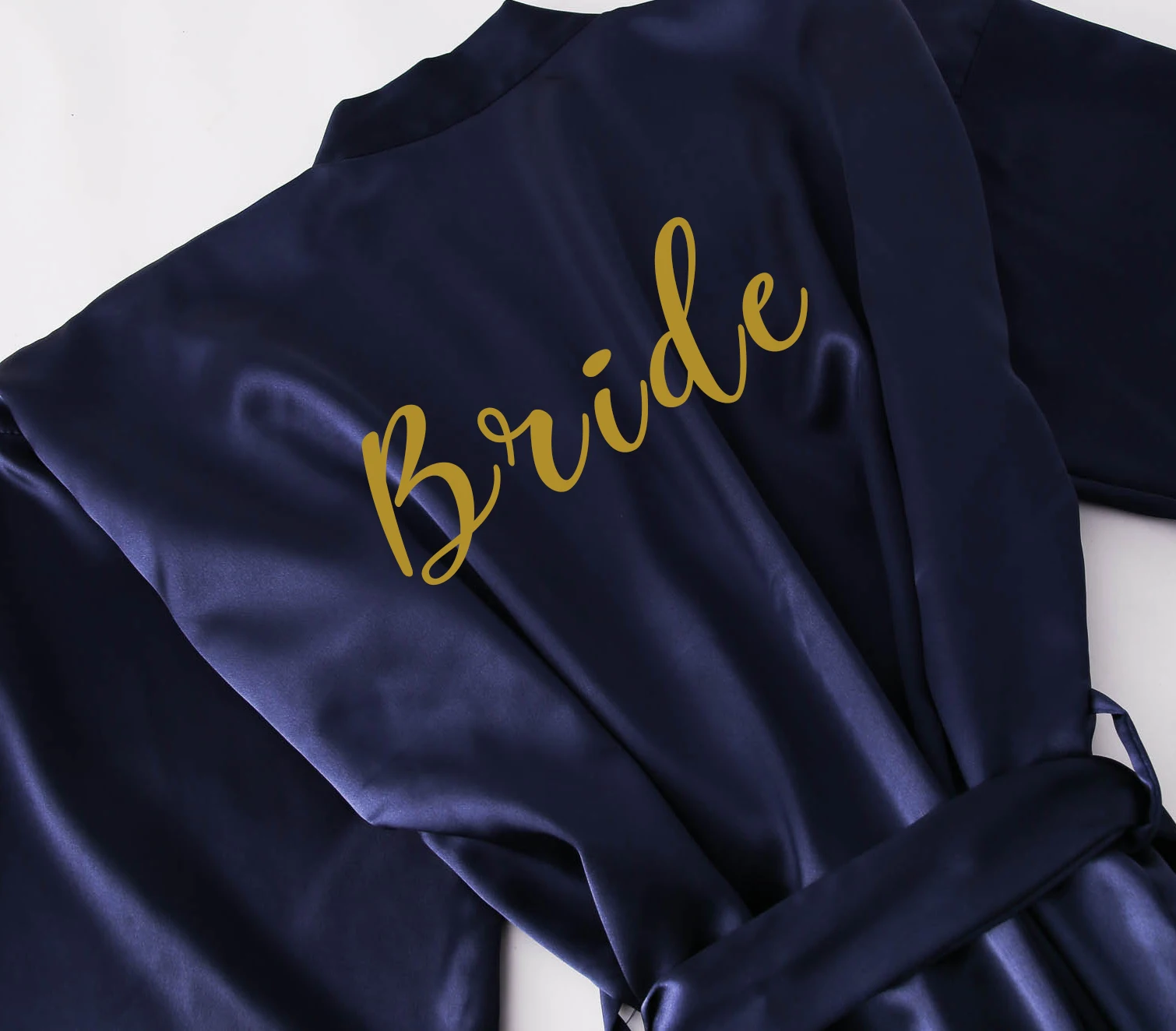 blue Bride Owiter атласные шелковые халаты плюс размер свадебный банный халат невесты халат Летняя женская одежда ночная рубашка подружки невесты - Цвет: blue Bride