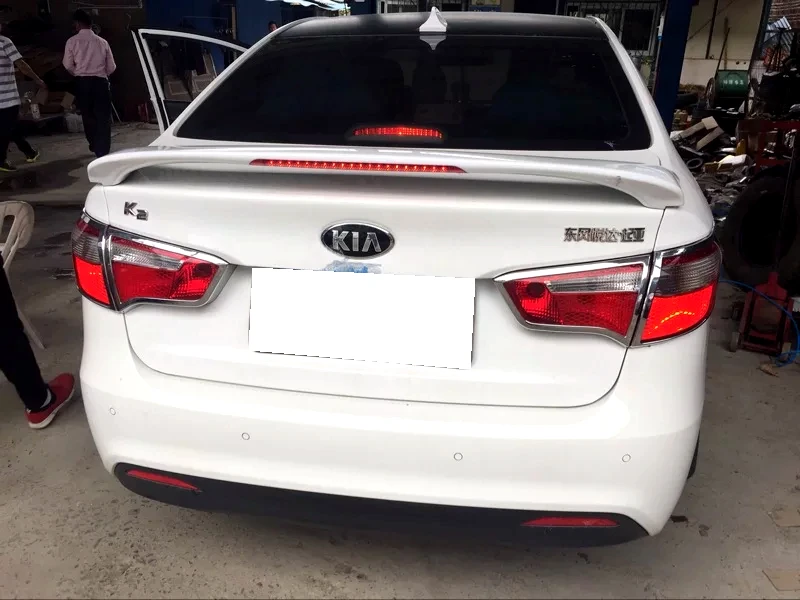 Для Kia RIO K2 2011 до Крючки из высококачественного АБС-пластика с тормозной светильник задний машинный спойлер грунт или DIY любой цвет для KIA