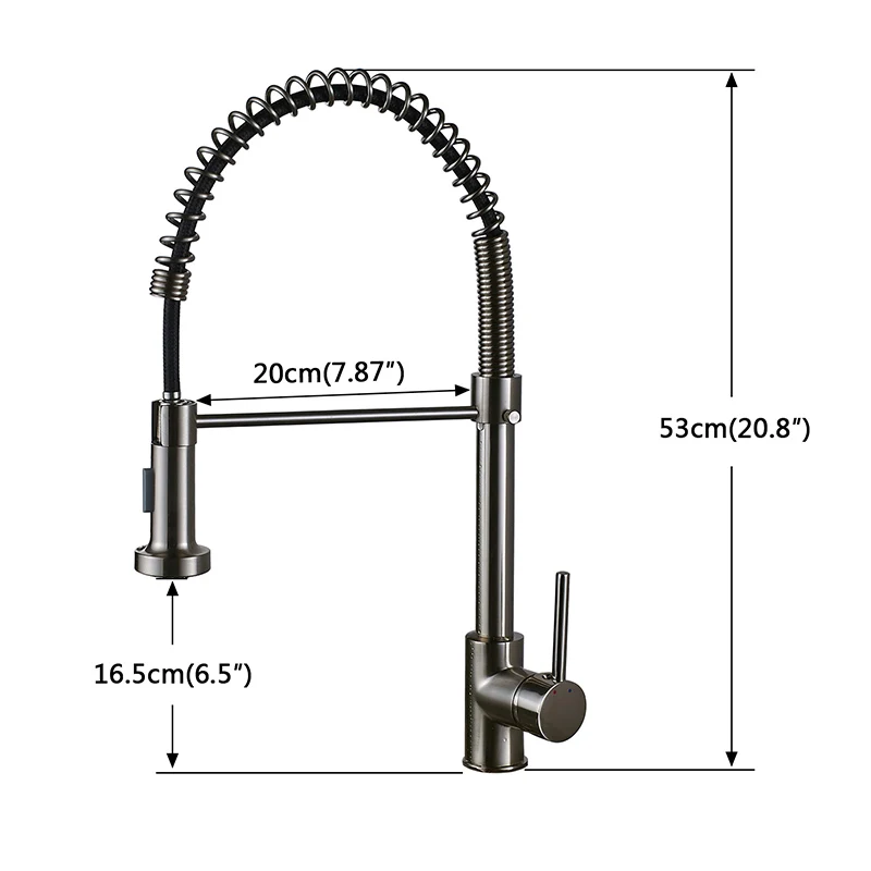 ULGKSD кухонный кран Pull Down распылитель сопла горячей и холодной воды Смеситель кран с одной ручкой латунь Para кухонная раковина