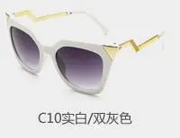 2015 New Fen Brand character Women Desinger Sunglasses Diamond Decoration Cat Eye Sun Glass Coating frog mirror oculos feminino |