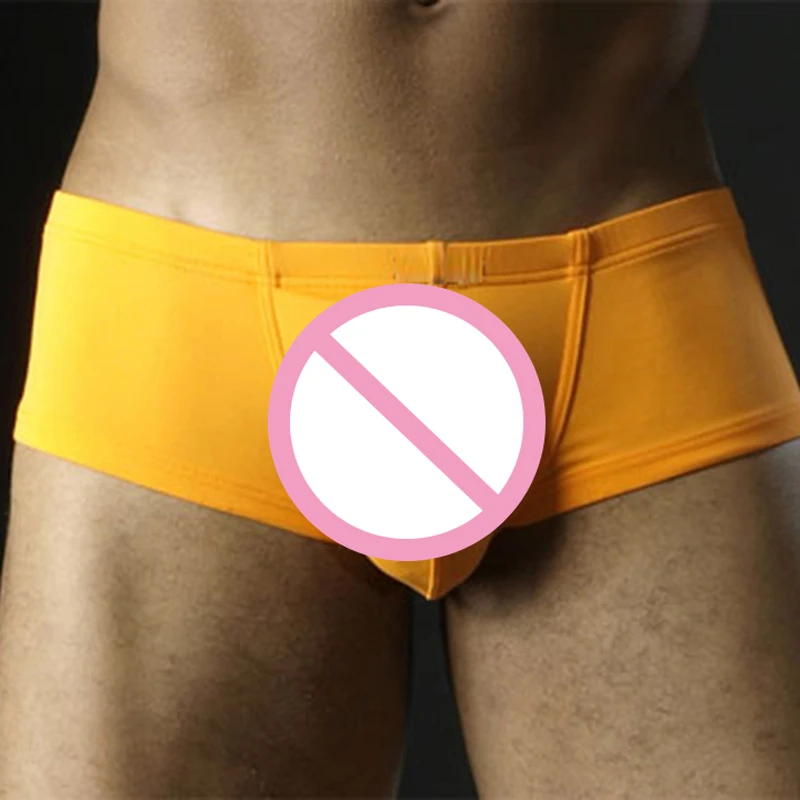 Для мужчин сексуальное нижнее белье супер тонкий трусы боксеры с низкой талией