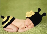 retail cute bee baby hat and bottom handmade crochet newborn photography props baby hat and bottom 0 9 months 1set