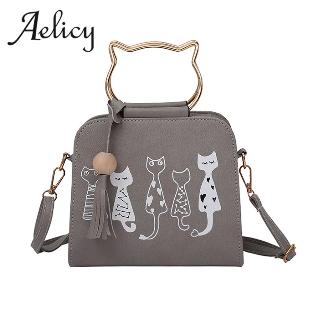 Женская сумка мессенджер Aelicy Animal через плечо с рисунком кота и кролика для женщин