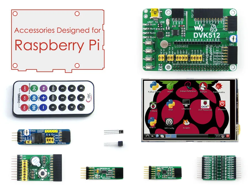Raspberry Pi Аксессуары в комплекте с DVK512 Плата расширения + 3 5 дюймовый ЖК модуль для