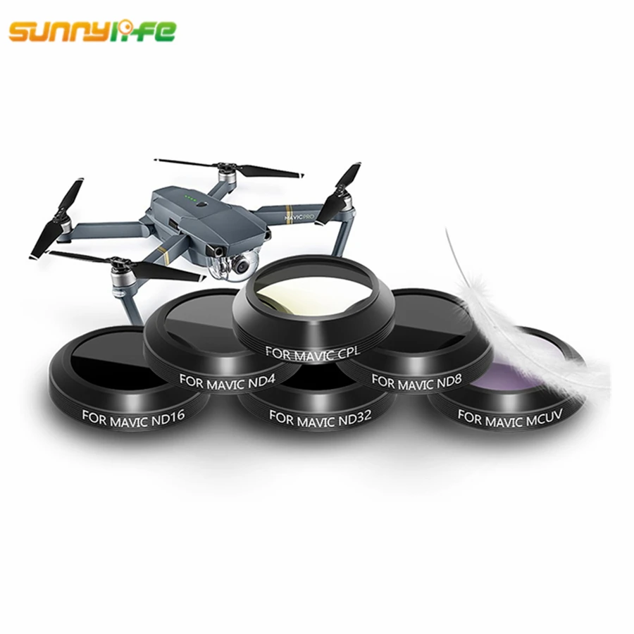 Для DJI Mavic Pro Fliter MCUV ND4 ND8 ND16 ND32 светильник вес фильтры для объектива комбо
