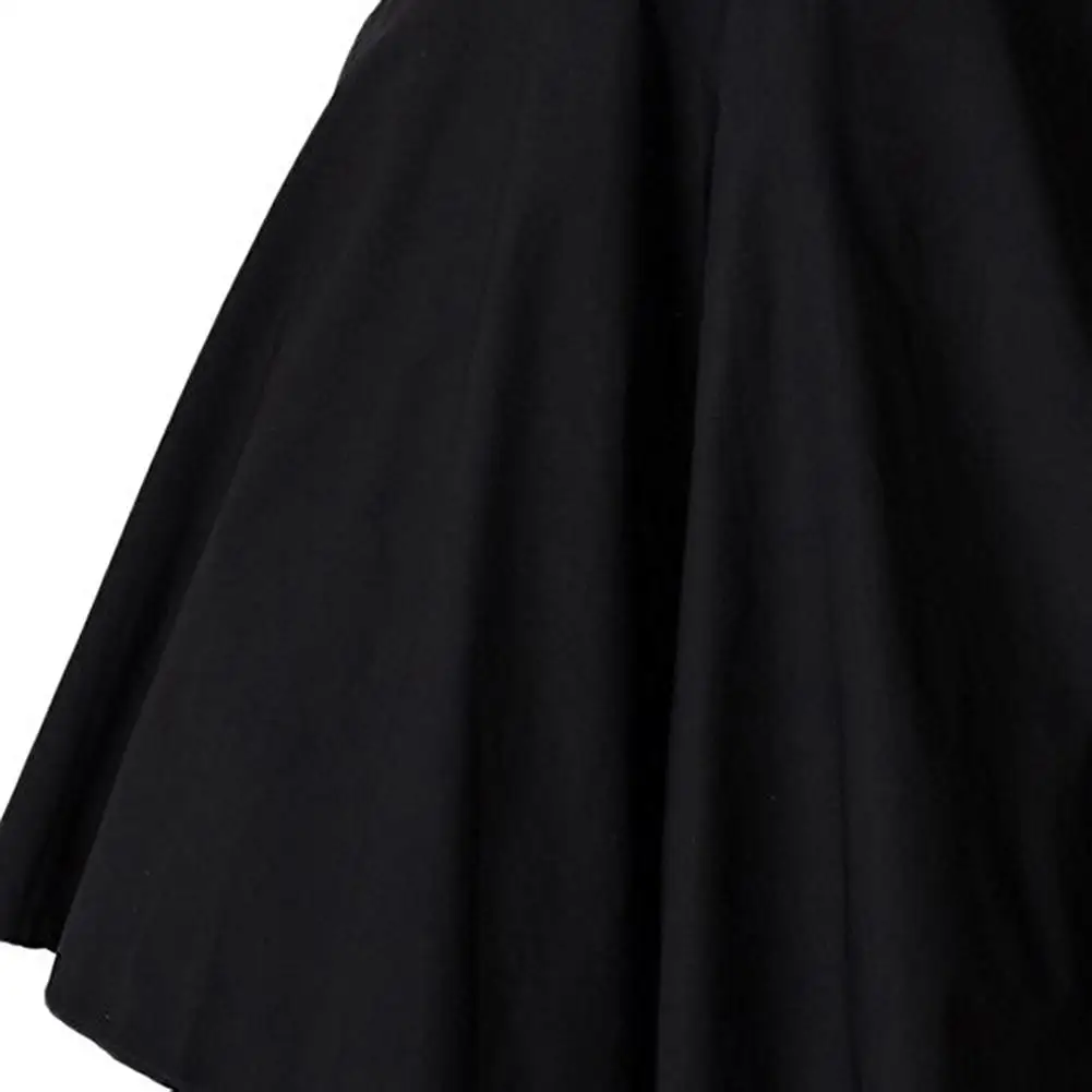 

MISSKY Large Size Ruffles V-neck Empire Waist A-line Swing Dress