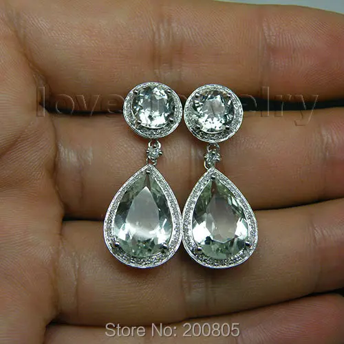 LOVERJEWELRY женские серьги в виде капель с круглым 7 мм Груша 9x14 старинные ювелирные