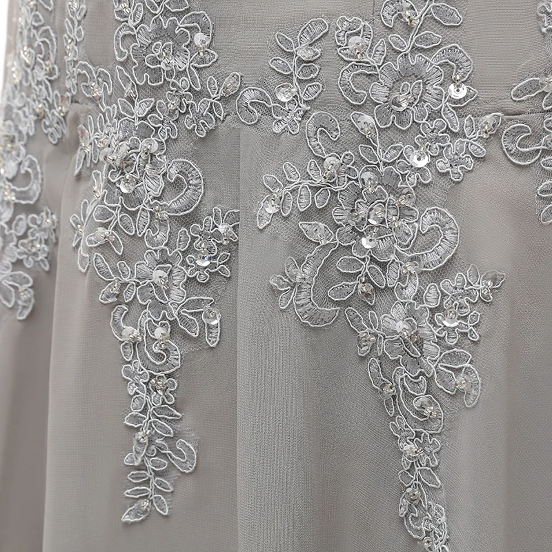 2017 Chiffon Mother of Bride Dresses with Long Sleeves Beads Two Pieces Mid Carf Wedding Party Groom Gowns | Свадьбы и торжества