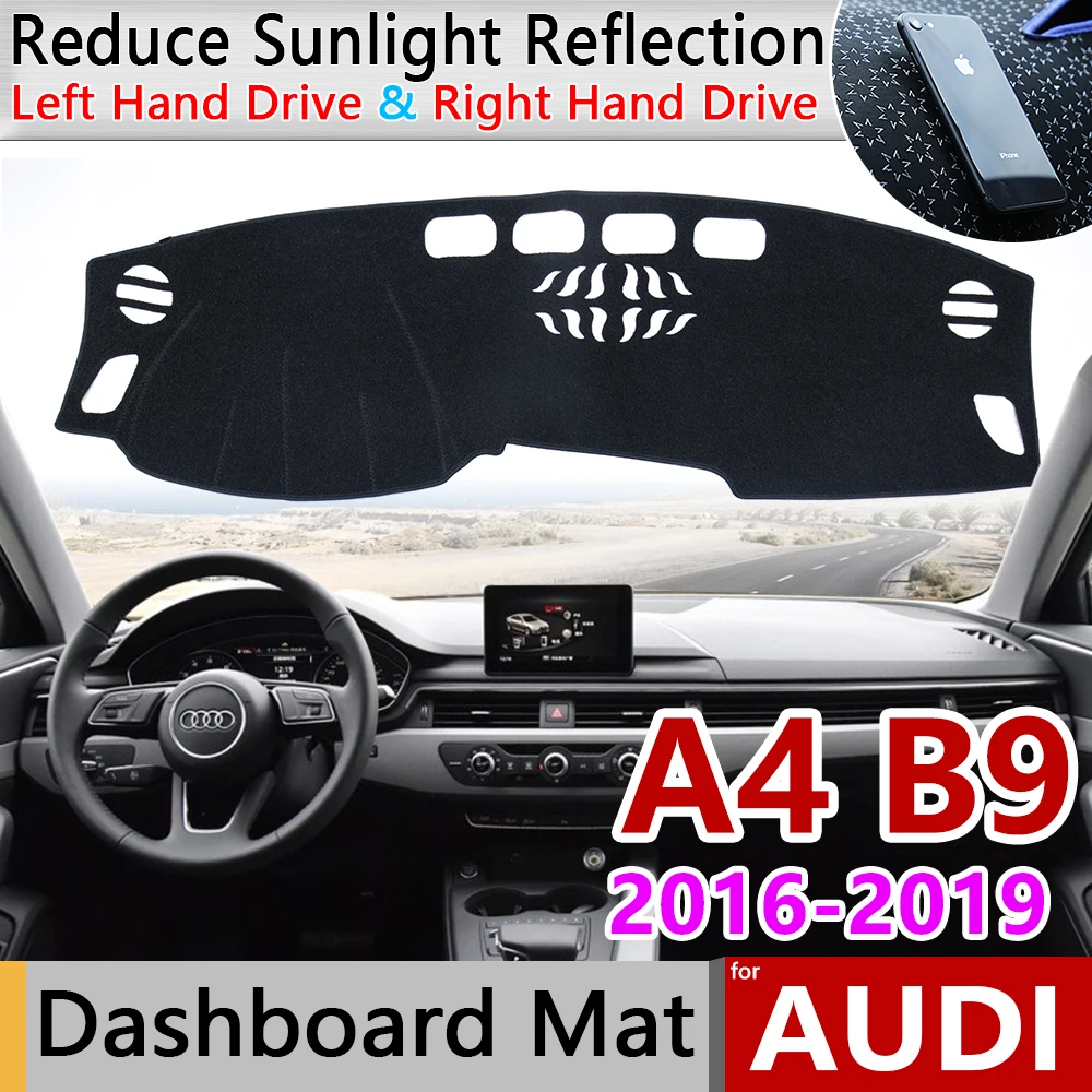 Для Audi A4 B9 2016 ~ 2019 8 Вт Противоскользящий анти УФ коврик на приборную панель