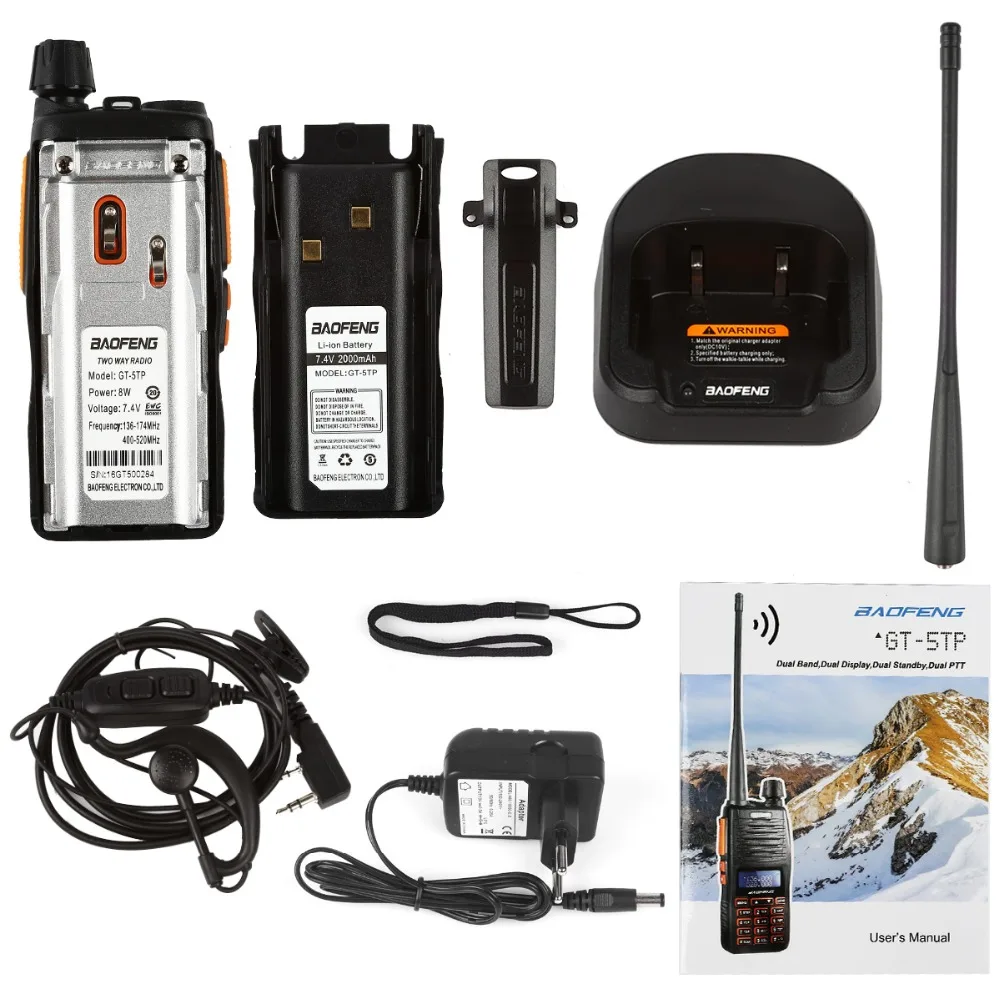 Трехдиапазонный радиоприемник Baofeng 8 Вт двухдиапазонный VHF/UHF 136 174/400 520 МГц