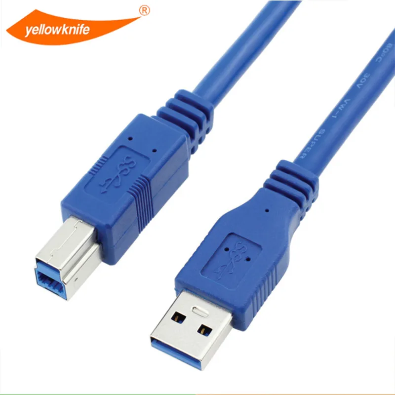 Желтый нож синий цвет USB 3 0 тип A папа в B Мужской принтер кабель Шнур 30 см м 1 м|printer