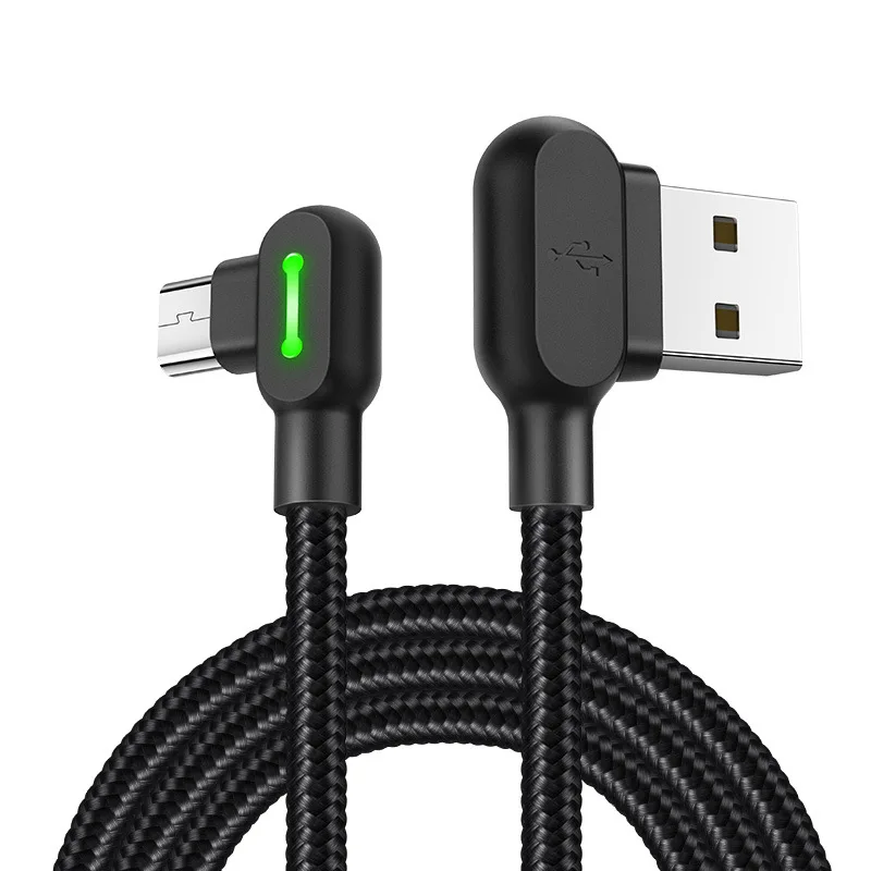 Двойной 90 градусов Micro USB кабель 2A Быстрая зарядка кабель синхронизации данных USB зарядное устройство кабель для samsung Xiaomi huawei мобильный телефон кабель
