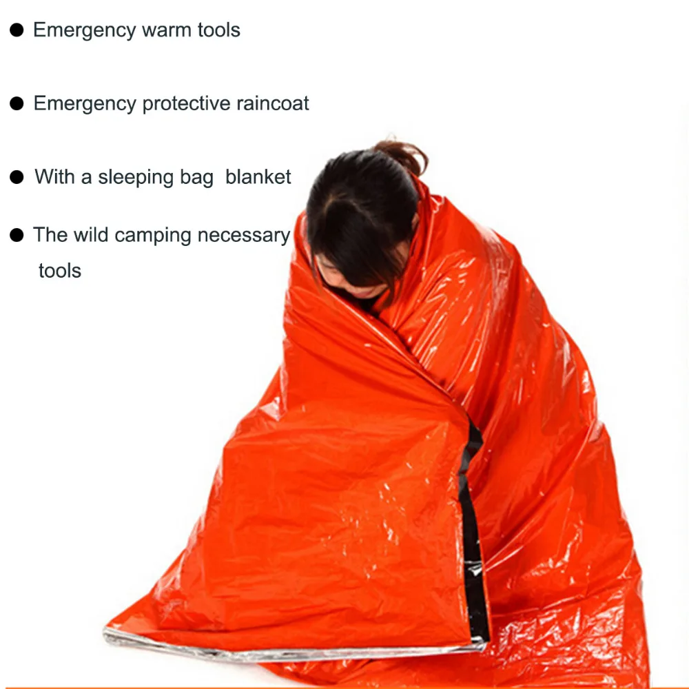 

1PCS Outdoor Camping Emergency Warm Heat Waterproof Survival Sleeping Bag
