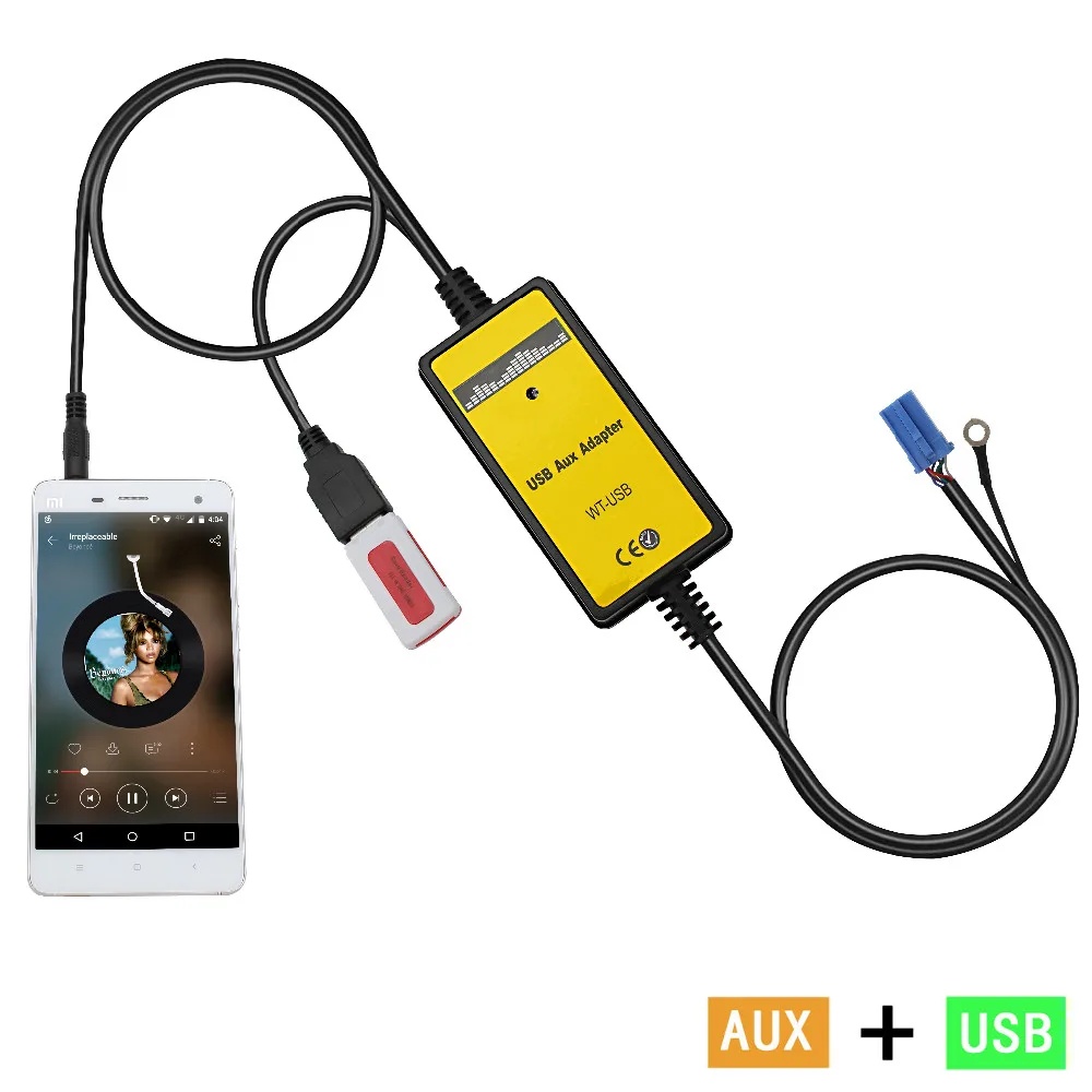 Moonet автомобильный аудио USB AUX адаптер 3,5 мм интерфейс AUX CD Changer Для Audi 8Pin A2 A4 S4 A8 A8 AllRoad TT Skoda Seat KB004