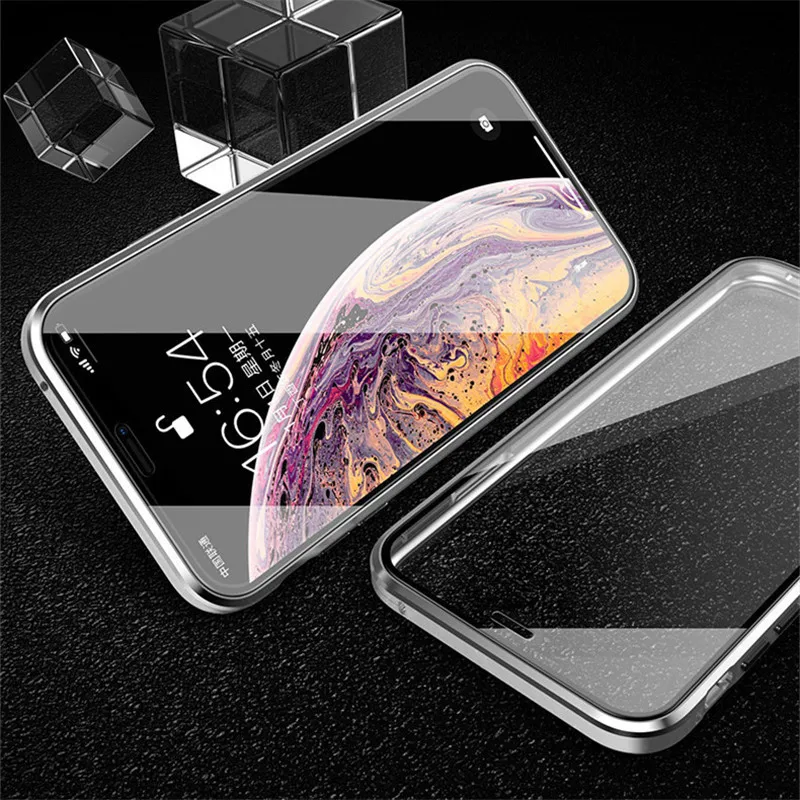 Магнитный чехол для телефона iPhone XSMAX XR XS 8 7 6S Plus высококачественный двойной из