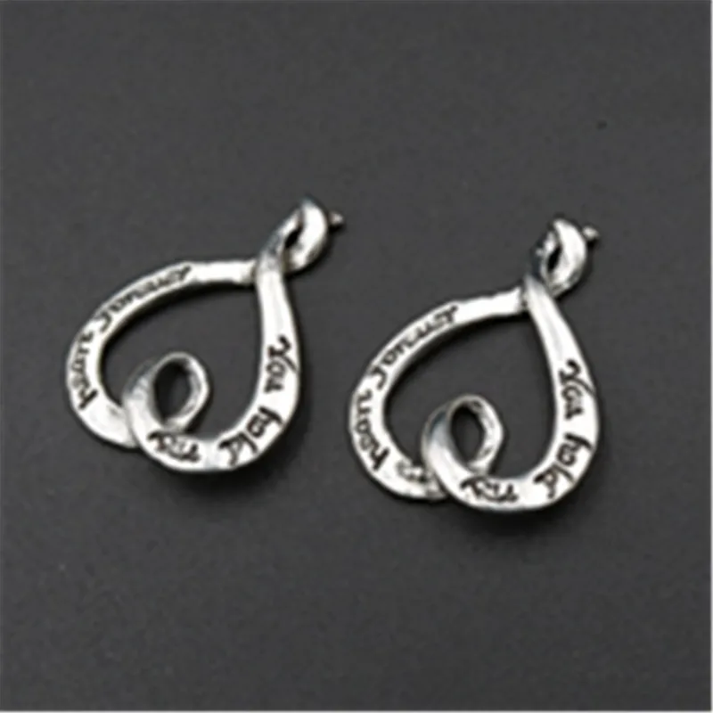 WKOUD 10 шт. античное серебро вы держите мое сердце навсегда Очаровательные Подвески