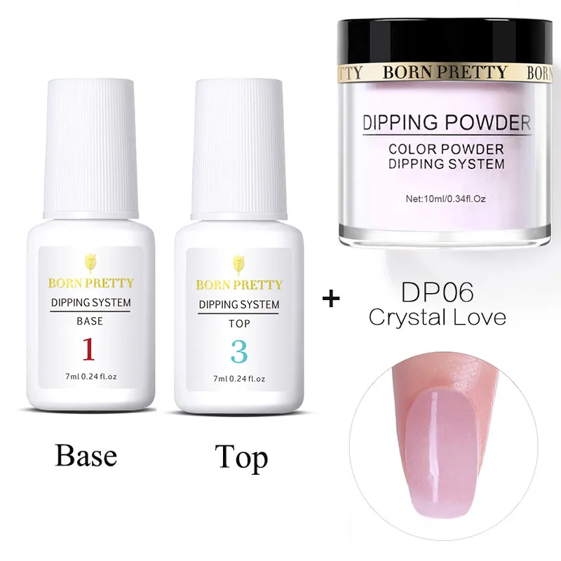Set 6 BORN PRETTY, градиентная пудра для ногтей 2 в 1, базовая гелевая система, натуральный, сухой, без лампы, для украшения ногтей - Цвет: Set 6
