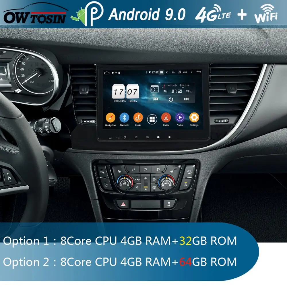 Автомобильный DVD плеер 9 &quotIPS 8Core 4G + 64G Android 0 GPS для Opel Mokka Vauxhall MOKKA 2016 2017 2018 Левый диск