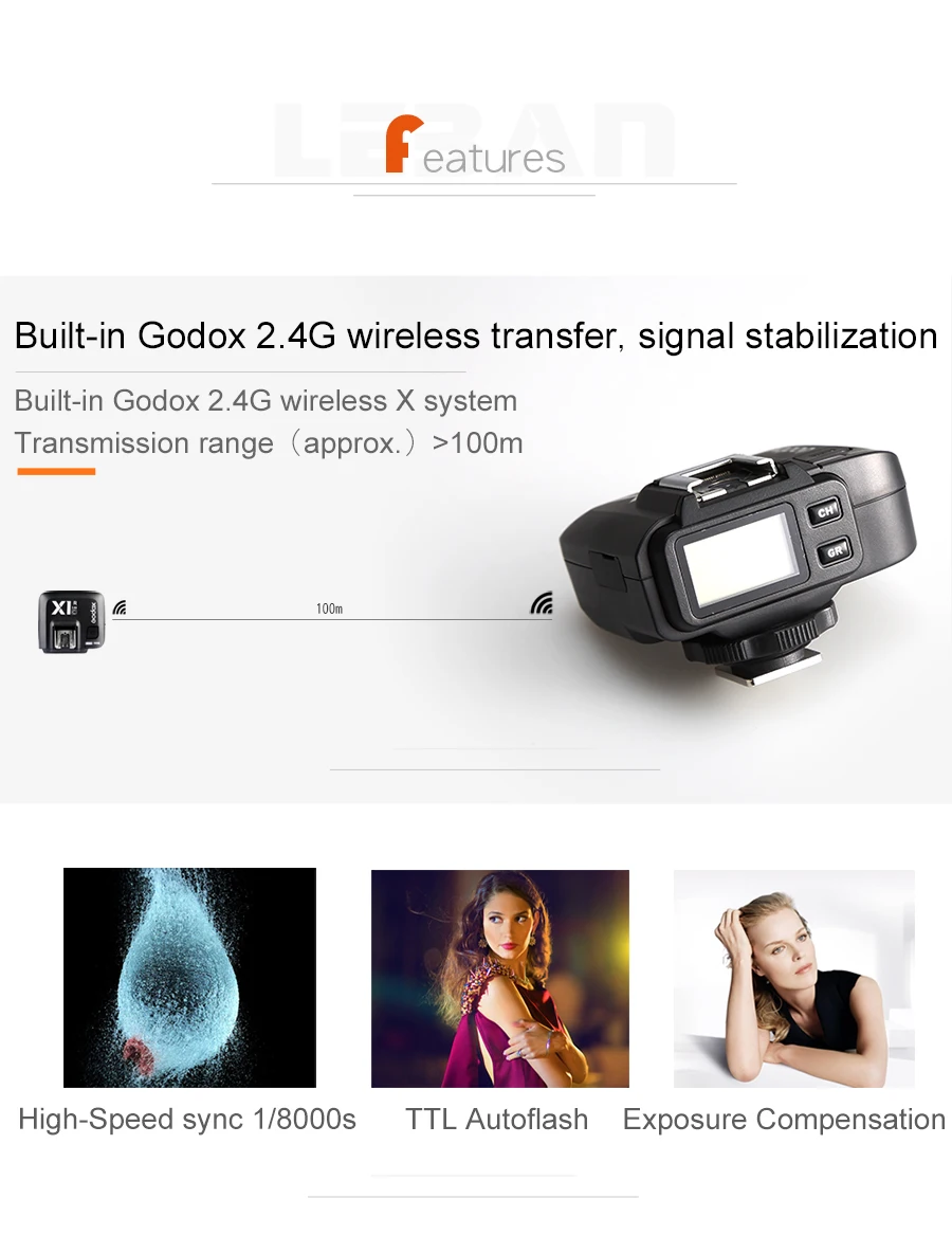 Godox X1R-S 32 канала ttl 1/8000s беспроводной приемник вспышки для камер sony(только приемник