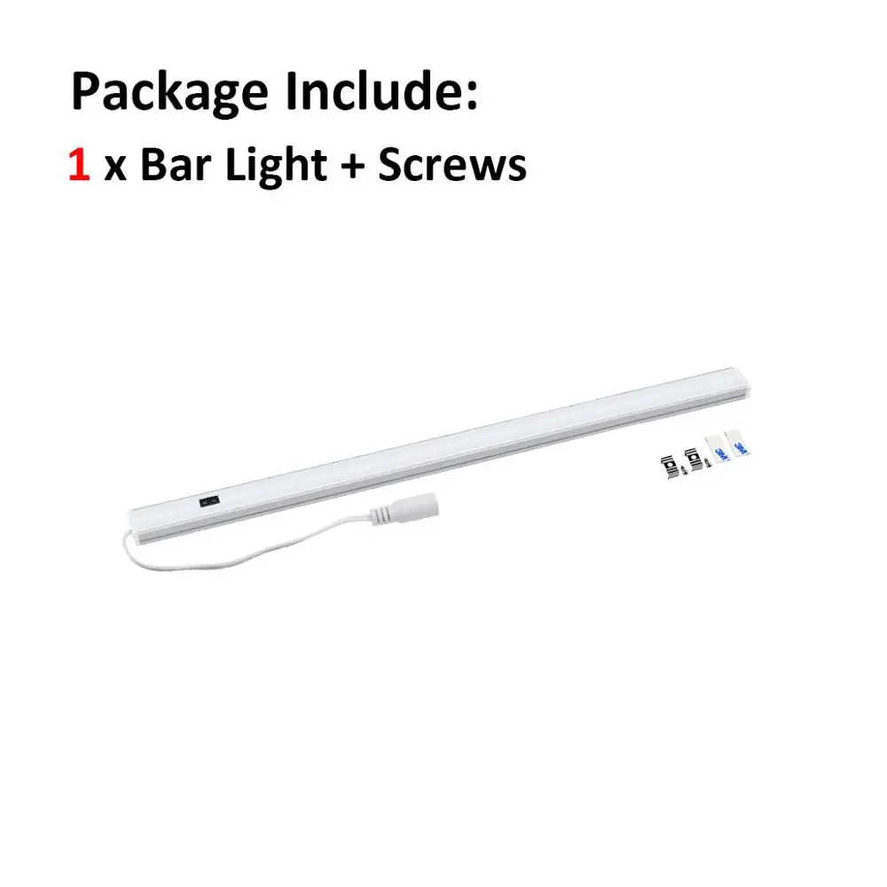 No Power Plug Hand Sweep LED Cabinet Lights Hand Scanning Sensor Motion Activated Bar Light 5W 6W 7W 30-50CM Lamp For Kitchen Closet Cupboard - Цвет: No Power Plug