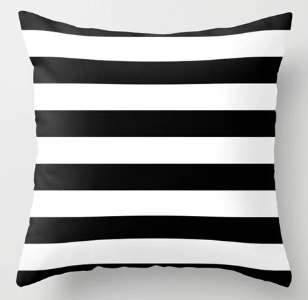 

Personalized Fashionable Stripe Black & White Red Style Horizontal Nice Home Decorative Square Zippered Skull Throw Pillowcases