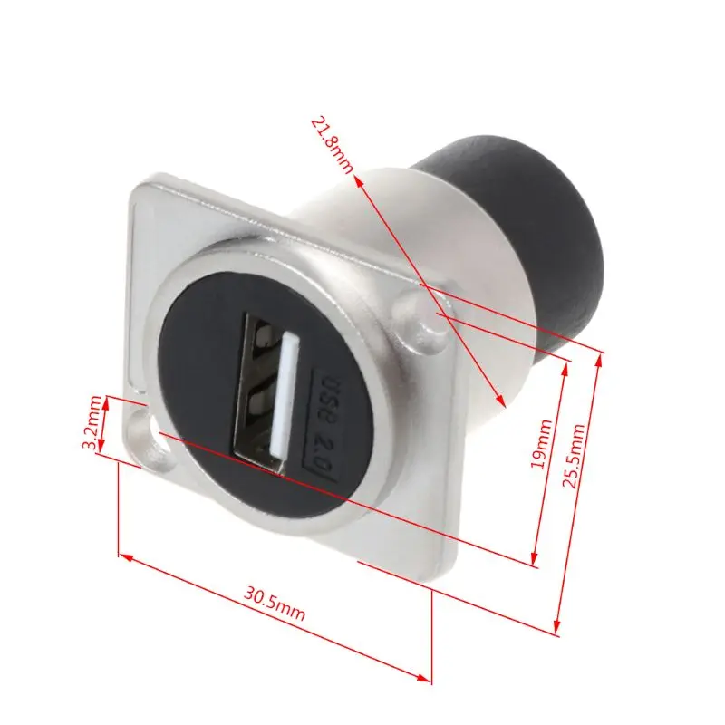 USB 2.0 D Type Socket Metal Female to Module Connector Plug Panel Mounting Holder Adapter Support | Компьютеры и офис