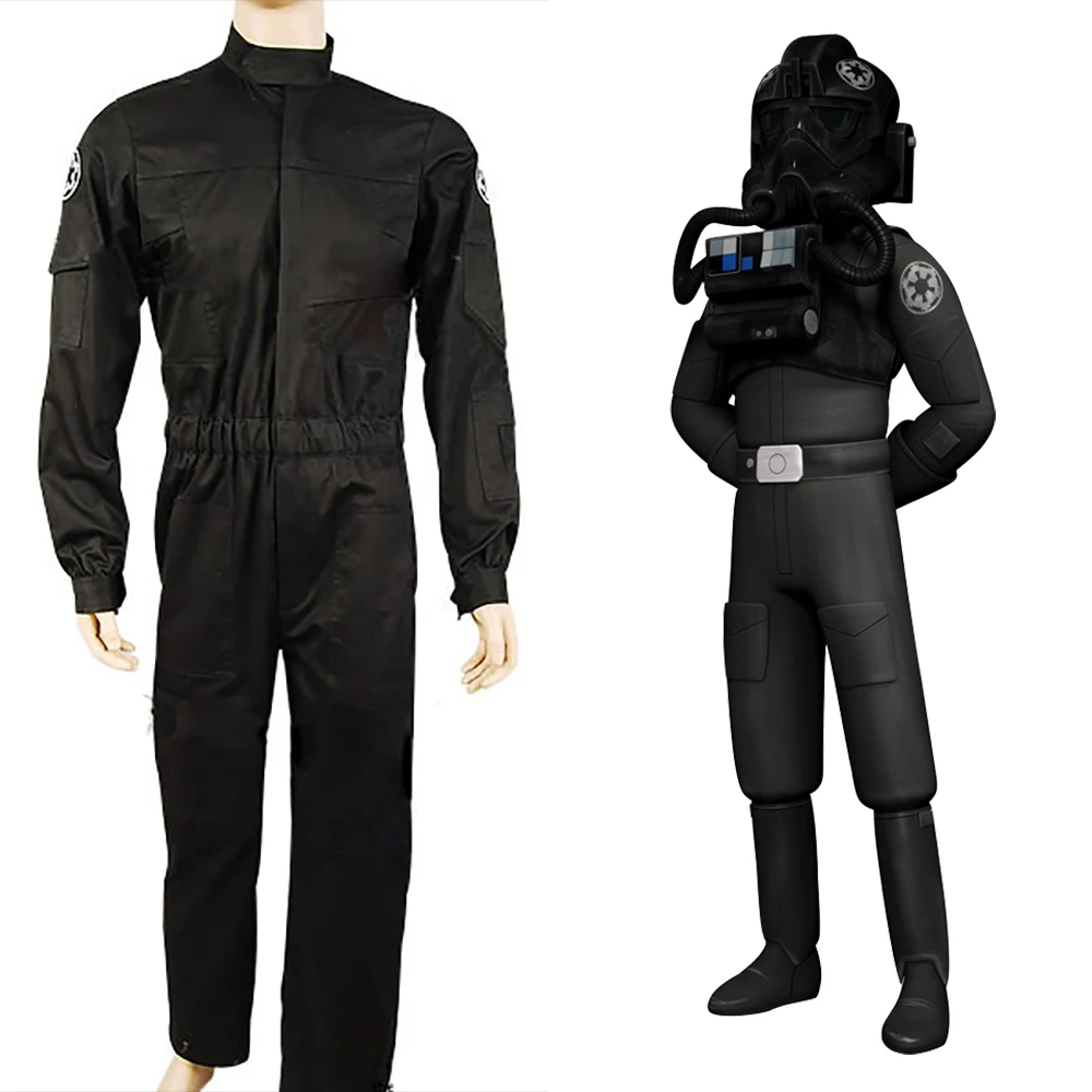 

Star Imperial Tie Fighter Pilot Flight Suit Cosplay Costume Uniform Suit Full Set
