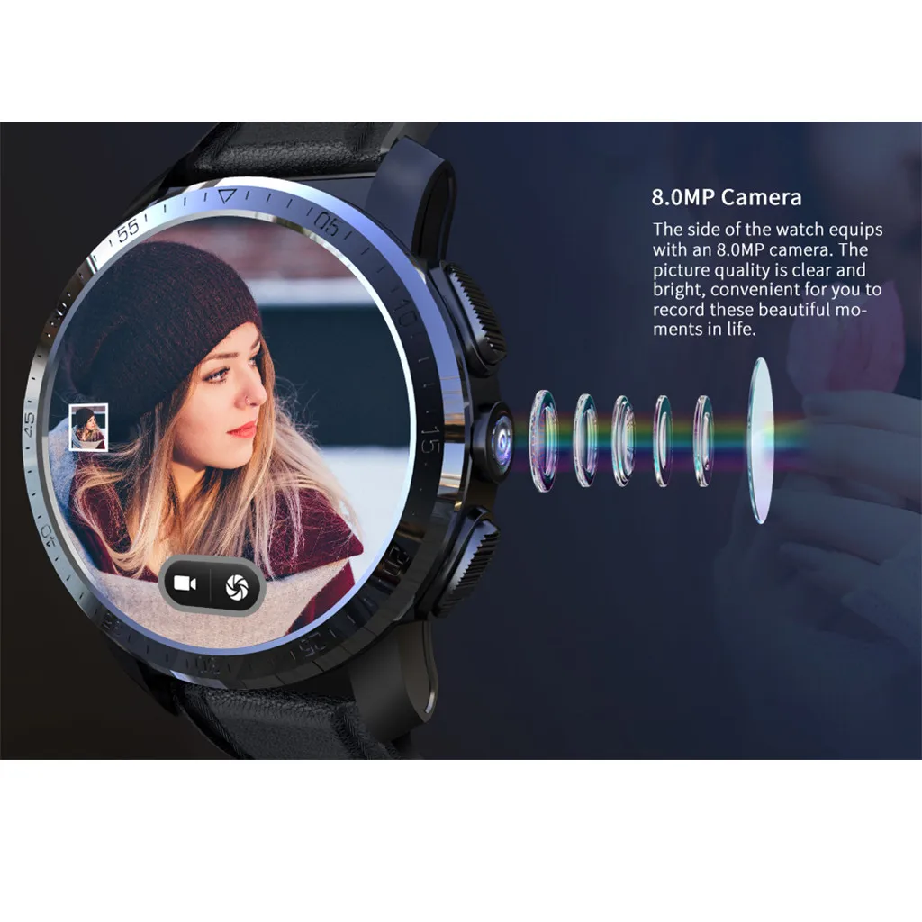 KOSPET Optimus 2 ГБ+ 16 Гб AMOLED 4G двойной чип 8.0MP 800 мАч IPX67 SmartWatch телефон для amazfit ремешок Bip