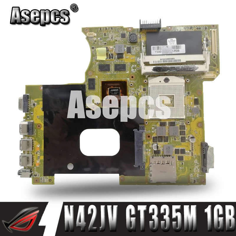 

Asepcs K42JV GT335M 1GB mainboard REV2.2 For Asus A42J X42J K42J K42JR Laptop motherboard 60-NZNMB1100-B14 Tested Working