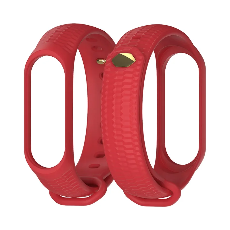 Red Mi jobs mi Band 4 ремешок на запястье для Xiaomi mi Band 3 4 силиконовый mi band 3 Аксессуары цветной браслет mi Band 3 браслет - Цвет: Red