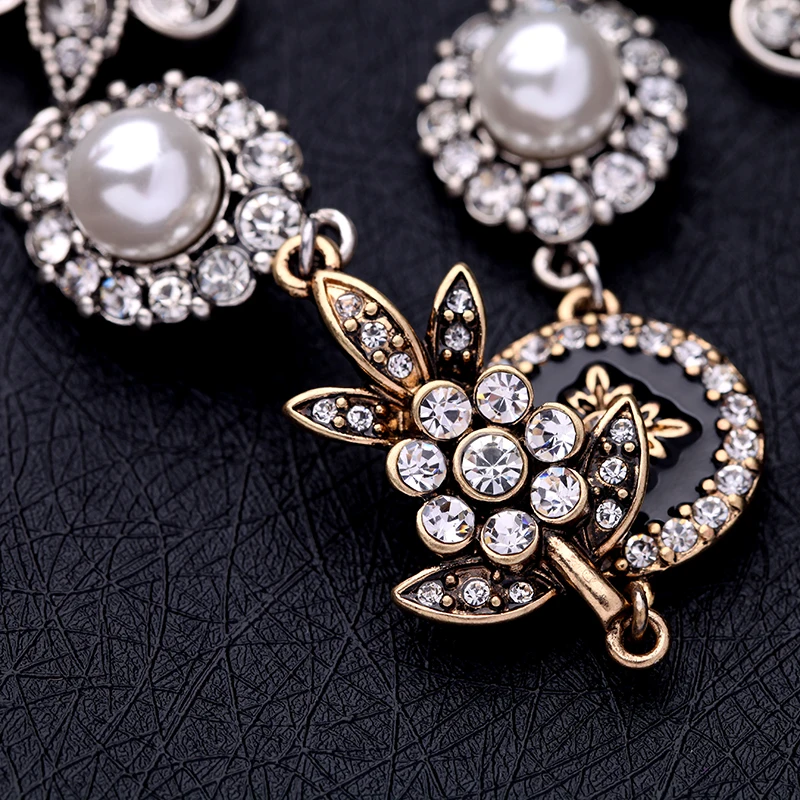 Модные тренды 2017 акриловый жемчужный кристалл очаровательный женский браслет с