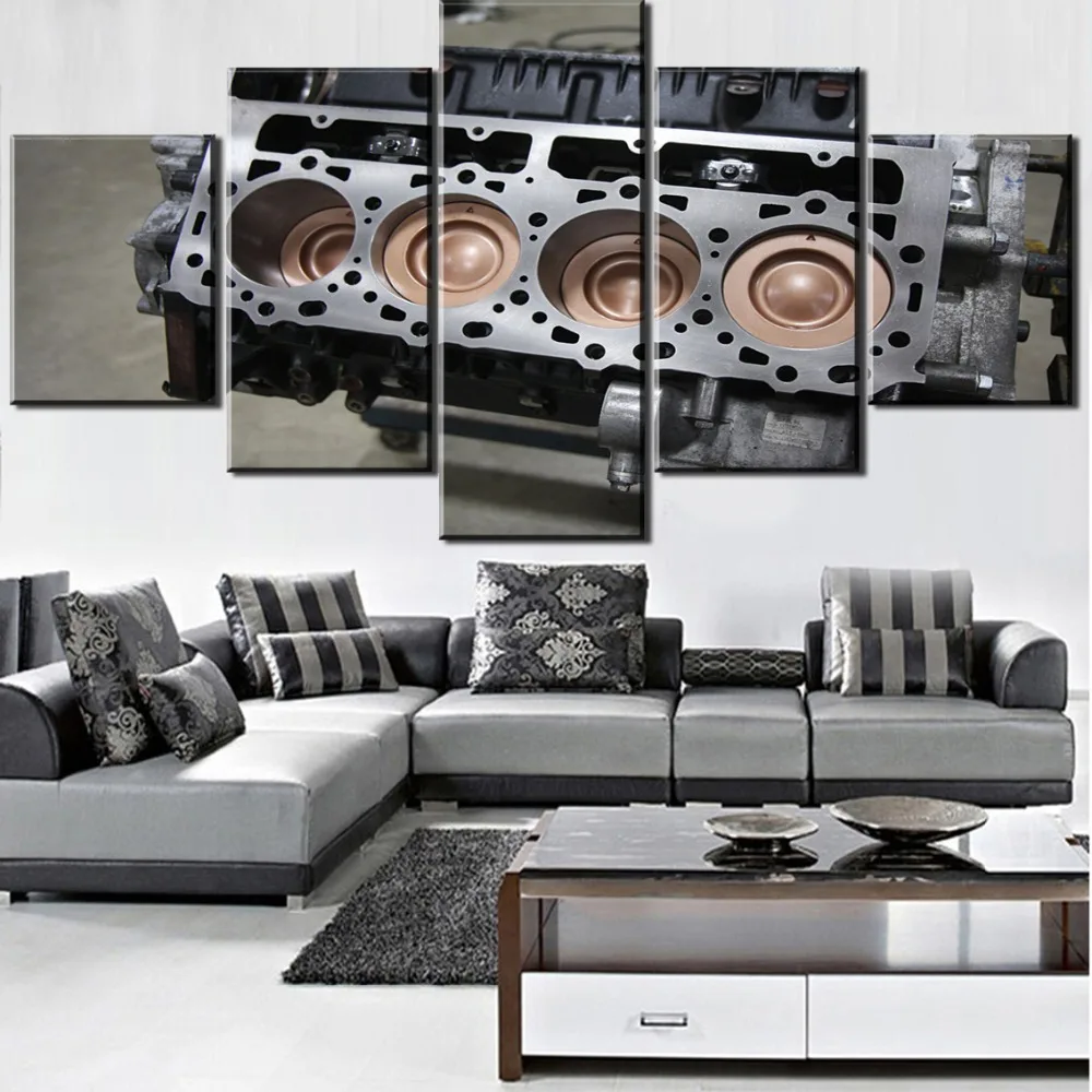 

5 Pieces HD Printed Print Picture Poster Duramax V8 Engine For Modern Decorative Bedroom Living Room Home Wall Art Decor