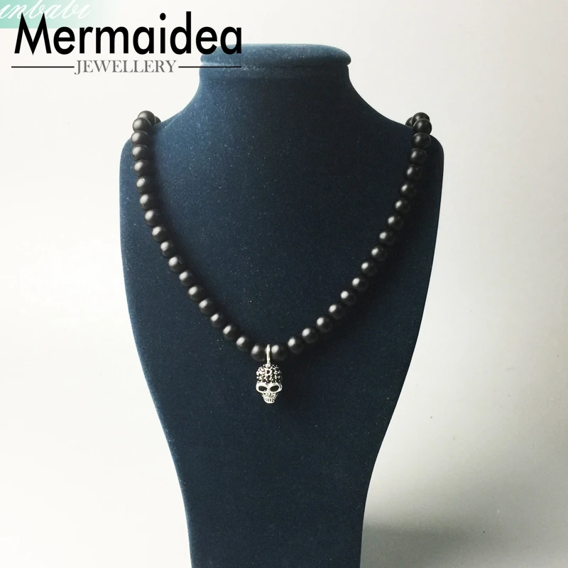 Beads Necklace Skull Trendy Gift Women Men Heart Rebel silver plated Fashion Jewelry Wholesale | Украшения и аксессуары